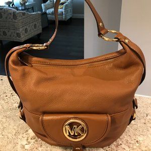 Michael Kors Brown Leather Fulton/Hobo